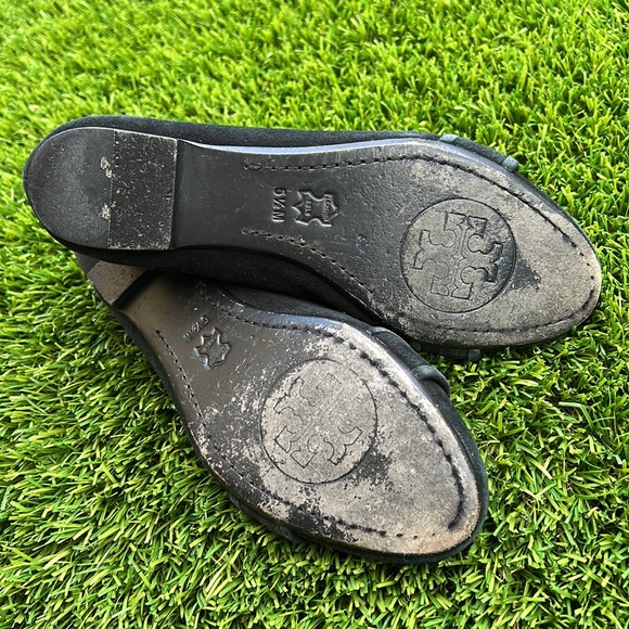 Tory Burch Asher Flat size 5 1/2 black suede loafers - Picture 9 of 13